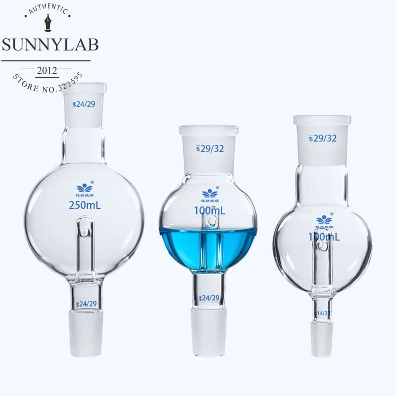 1 trappola per urti da 50 ml a 1000 ml 14 # 19 # 24 # 29 # Sfera antideflagrante per evaporatore rotante in vetro borosilicato da laboratorio con giunto standard satinato