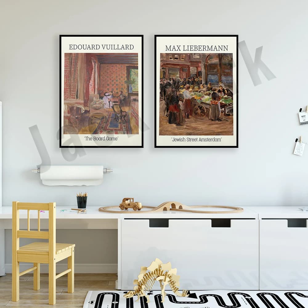 The Weaver di Max Liebermann, Amsterdam Orphanage, Amsterdam Jewish Street, Edouard Vuillard Gioco da tavolo Poster da parete