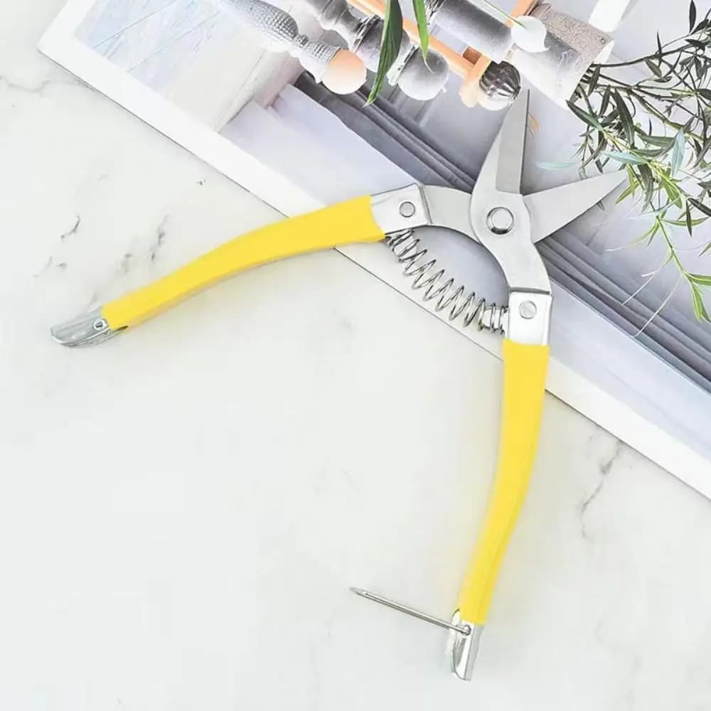 Stainless steel straight head domestic pruning shears with automatic return Spring branch shears Ergonomic handle multipurpose
