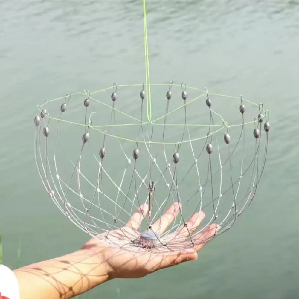 16/20 Trappola per granchi Rete da pesca Rete da pesca con chiusura aperta automatica Rete per granchi per pesci Filo di acciaio Trappola da pesca per granchi all'aperto Accessori per la pesca