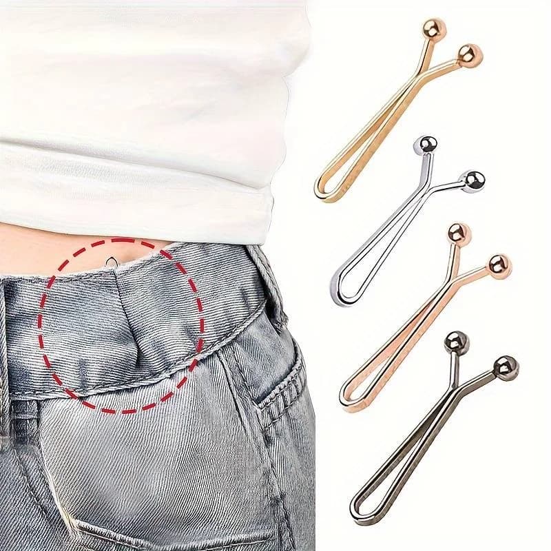 12pcs Jeans Skirts Detachable Buckle Adjustable Sleeve Clip For Pants Waist Tightening Sleeve Reduction Clip For Clothing Decor