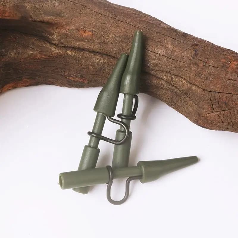 50 Pezzi Clip di Sicurezza per Pesca alla Carpa, Girelle e Connettori per Esche e Pesi, Accessori Terminali per la Pesca
