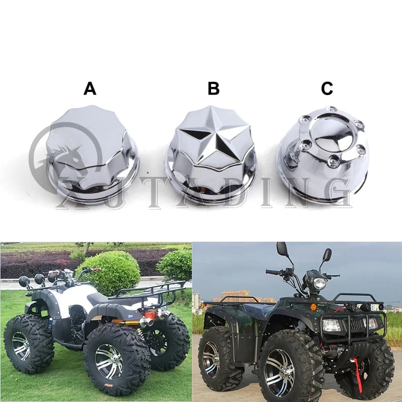 4 Pz/lotto copertura Decorativa galvanica speciale Coprimozzo Per ATV UTV Buggy Quad Bike 10 pollici 12 pollici 14 pollici ruote in lega Parti