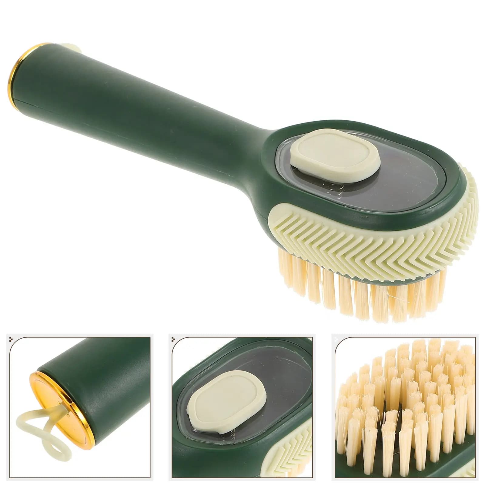 Spazzola Multifunzione per Scarpe con Dispenser di Liquido, Setole Morbide, per Uso Asciutto e Bagnato, Spazzola per Pulizia Domestica di Scarpe e Vestiti