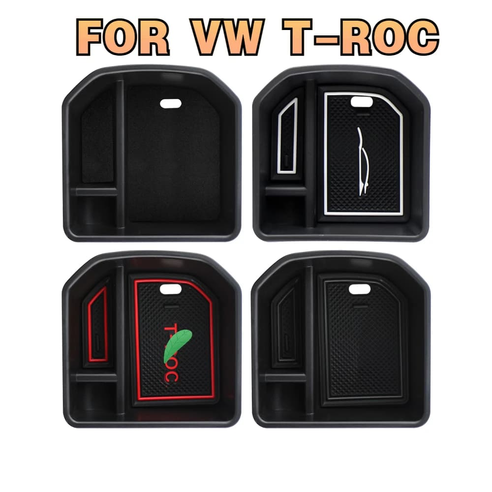 ABS Car Central Storage bracciolo Console Box per T-ROC 2017 2018 2019 TROC T ROC Storage Console Tidying Container organizer