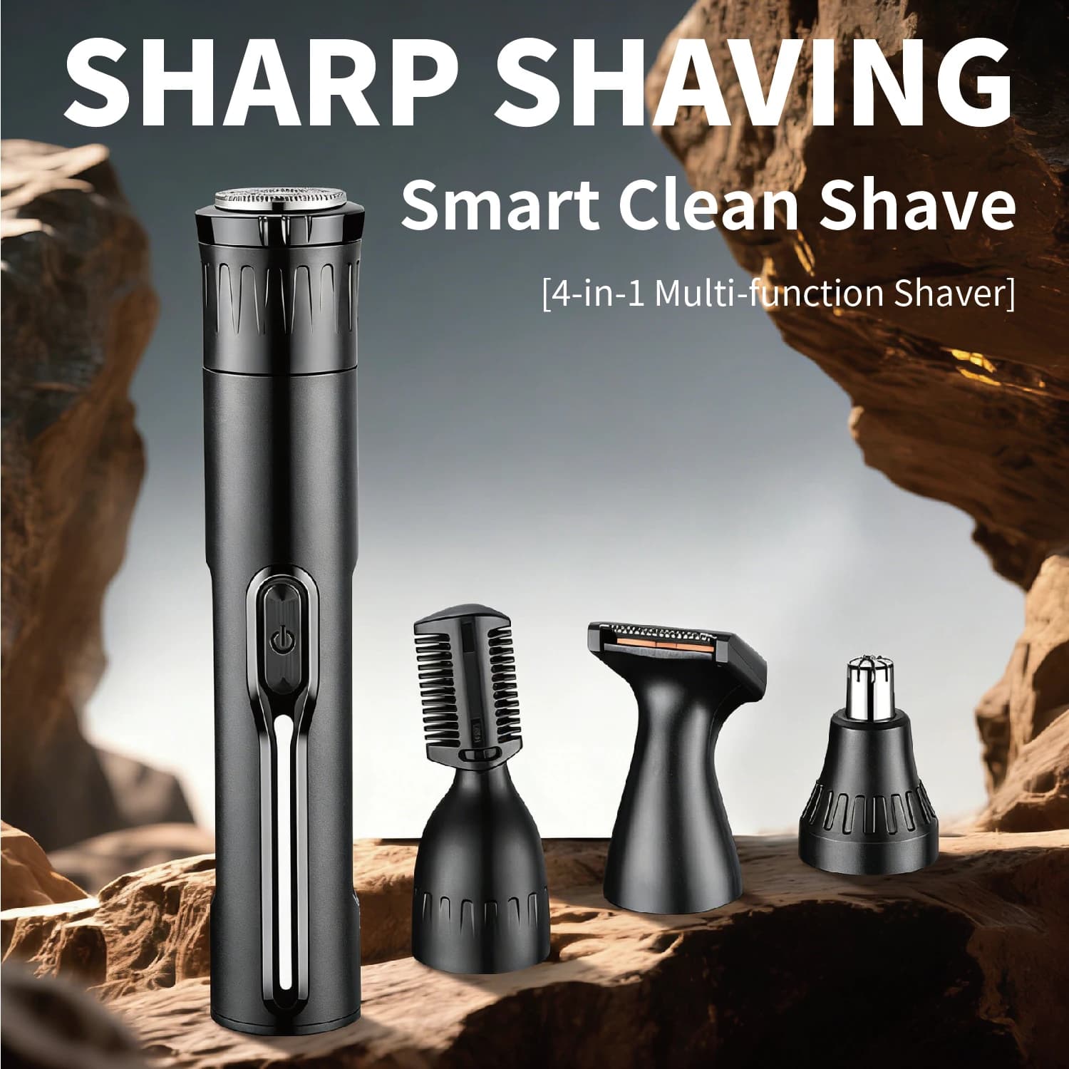 Men's Trimmer Electric Barba Razor Eyebrow Naked Earring Razor Petto Ascella Inguine Hairs Epilatori 4 IN 1 Reloadable Kit Toeletta Male