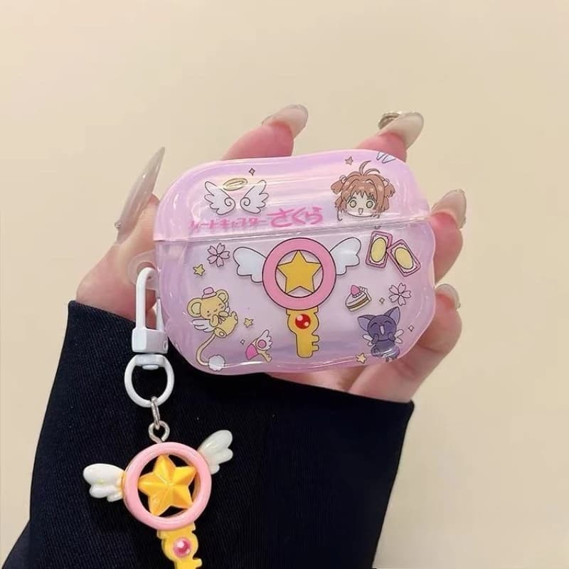 Cartoon Cardcaptor Sakura Magic Wand Airpods 4th Generation 2nd Generation 3rd Generation Pro Headphone Case Protective Cover