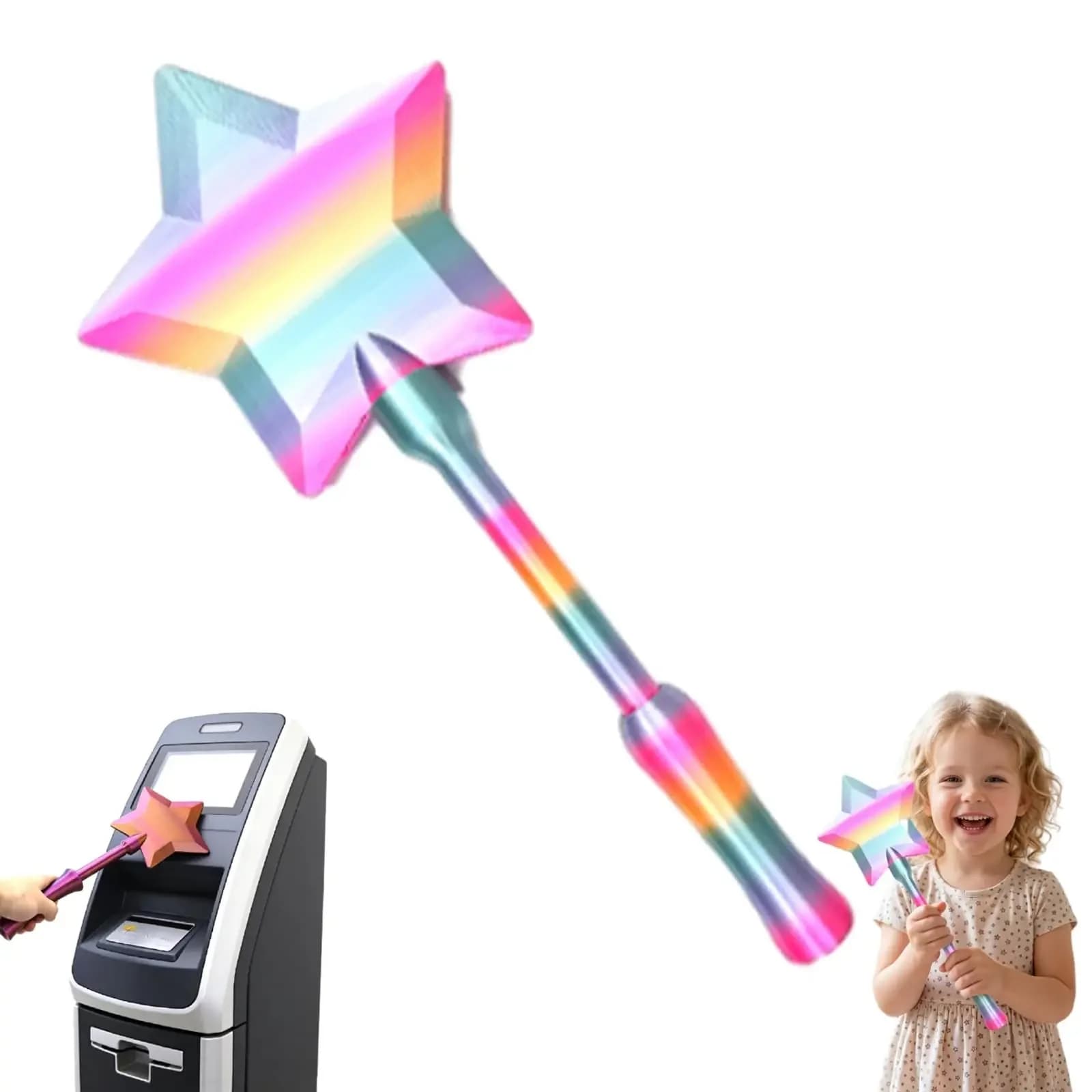 Viral Tap to Pay Wand: Porta Carte di Credito Estensibile Stampato in 3D, Protezione RFID Contactless, Strumento per Parcheggio Drive-Thru