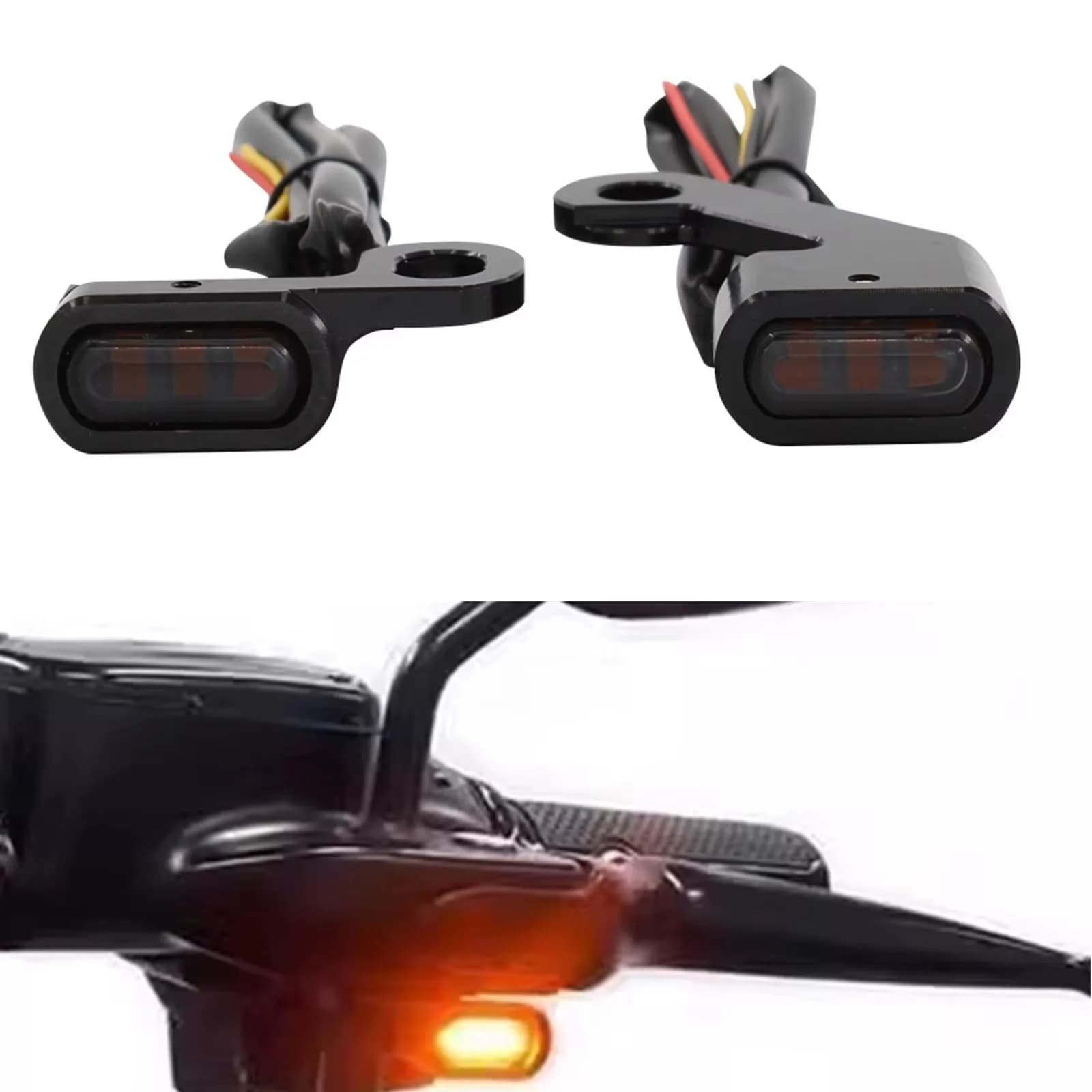 Per Harley Softail 2000-2014 Dyna 1999-2017 Sportster 1993-2003 Moto LED Indicatore di direzione anteriore Mini indicatore lampada