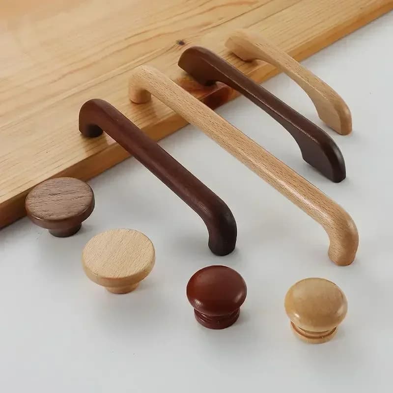 1 pc handles for solid wood cabinet cabinet handles for nordic wooden doors wardrobe dressing knobs for drawers closet hardware for furniture