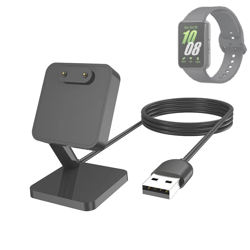 Adattatore per caricabatterie da tavolo Cavo di ricarica USB Supporto per stazione dock per Samsung Galaxy Fit 3 R390 Smart Band Fit3 Carica di alimentazione