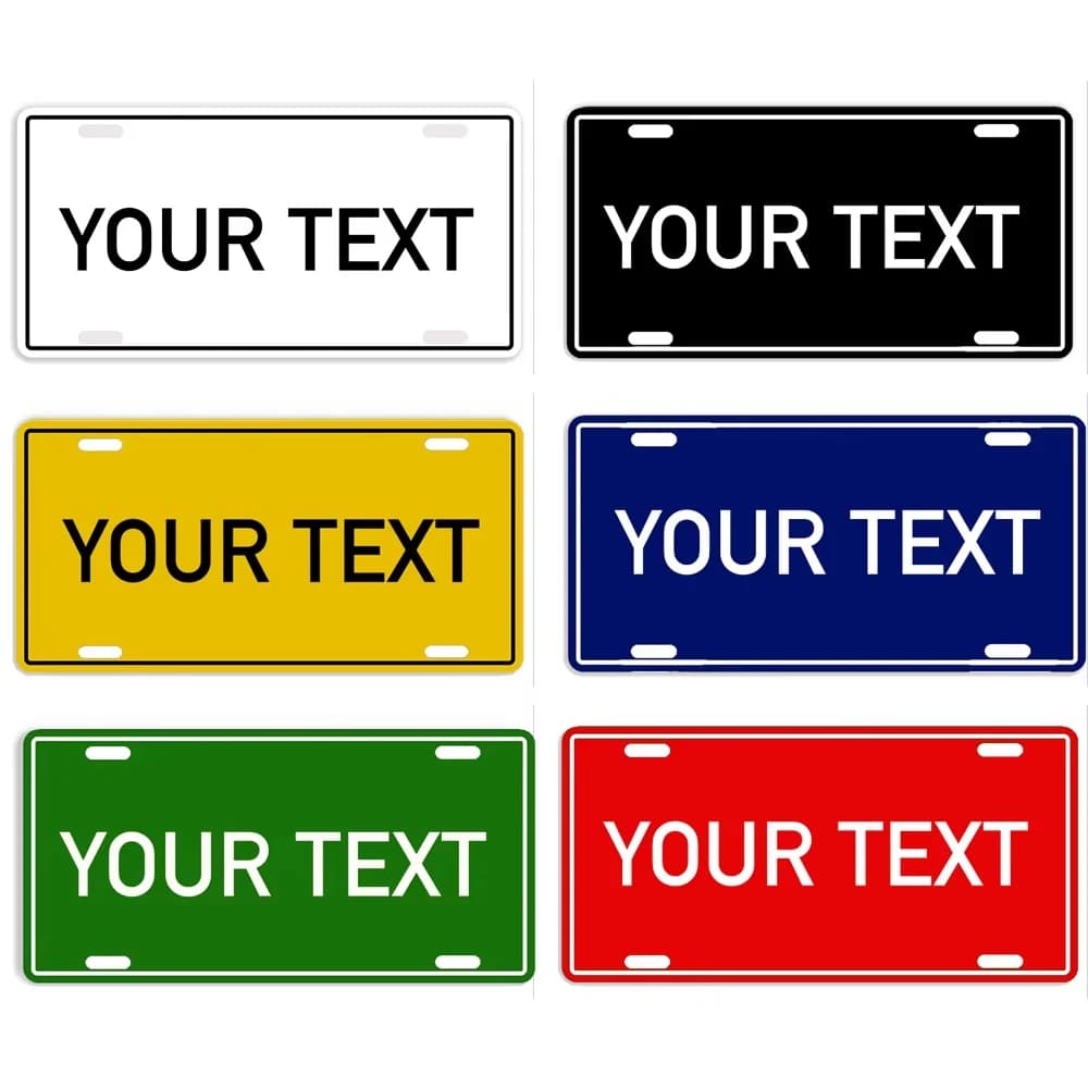 1PC Custom Your Text 2D Iron Tin Sign - South Korea Metal Plate with Personalized Logo, 12x6 Inch Wall Art for Bar Office Yard
