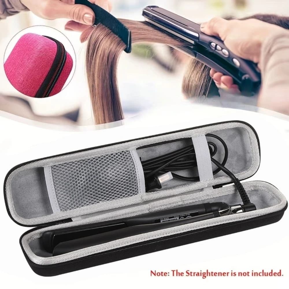 Rigid Travel Case for Iron Hairpins, Plate Bag and Hair Clips Accessories, EVA Case for Styler