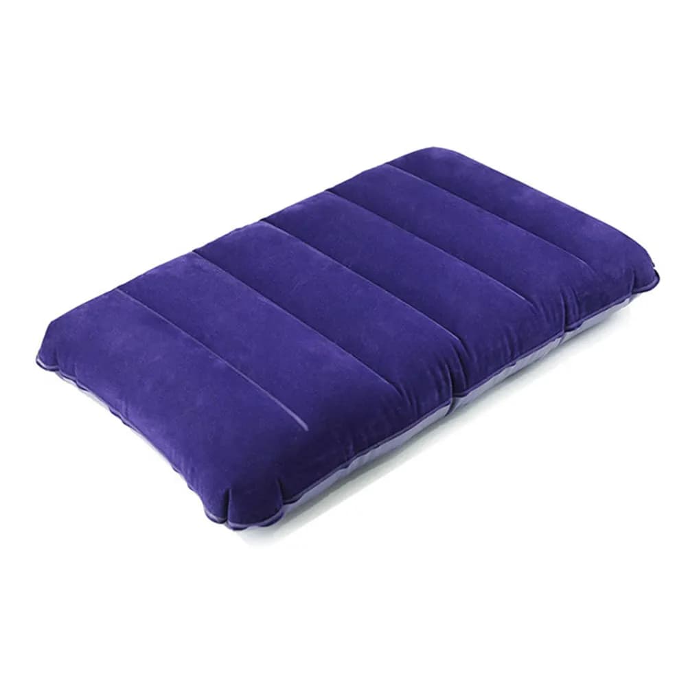 Cuscino Gonfiabile Portatile in PVC Floccato, Set da 4 Pezzi, Ergonomico per Supporto Cervicale, Ideale per Viaggi, Campeggio e Guida