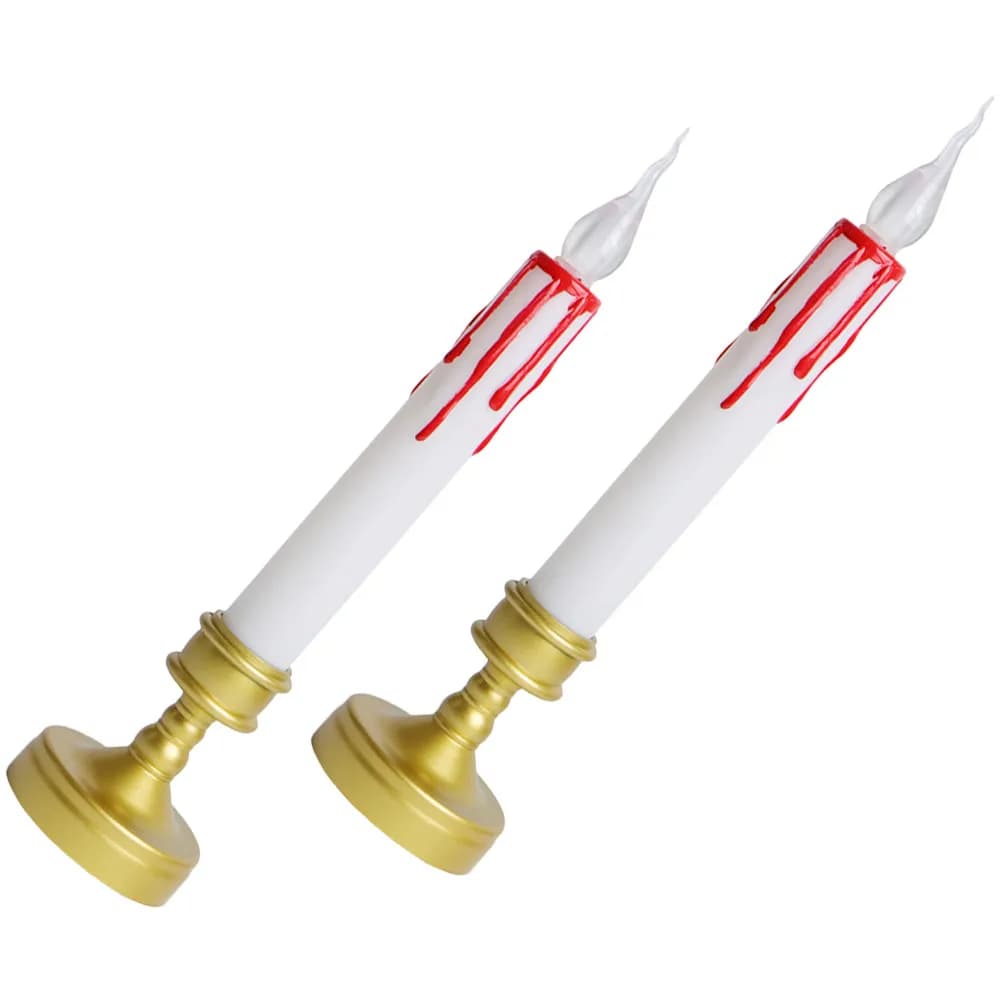 Candele LED a striscia lunga senza fiamma, a batteria, tremolanti, per finestre, decorazioni natalizie per la casa
