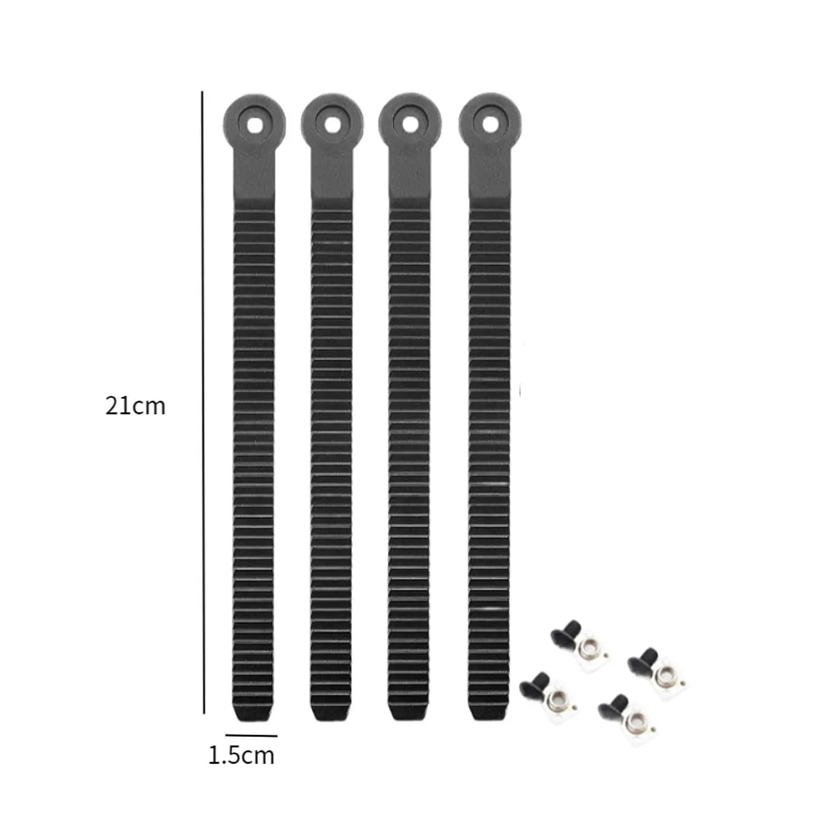 Snowboard Binding Straps Black Ladder Strap Kit with Screws Easy Install for Ski Boot Skating Repair