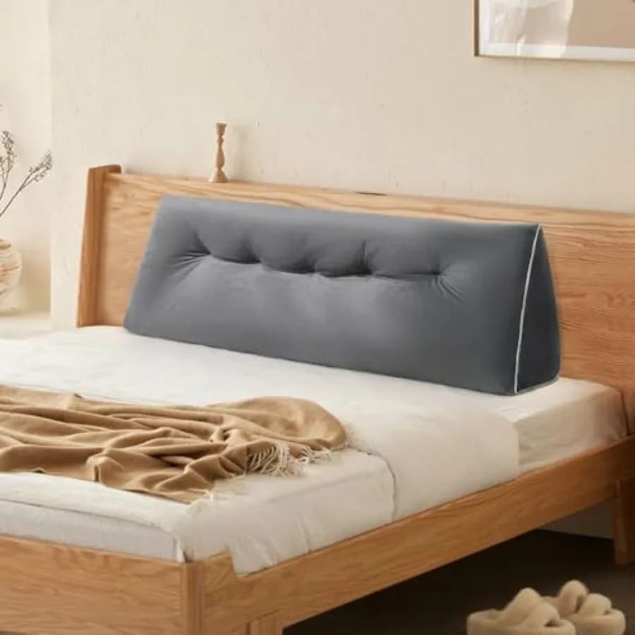 Cuscini a cuneo per testiera Letto completamente ergonomico Cuscino per testiera triangolare Cuscino per schienale ispessito per leggere nel divano letto del dormitorio