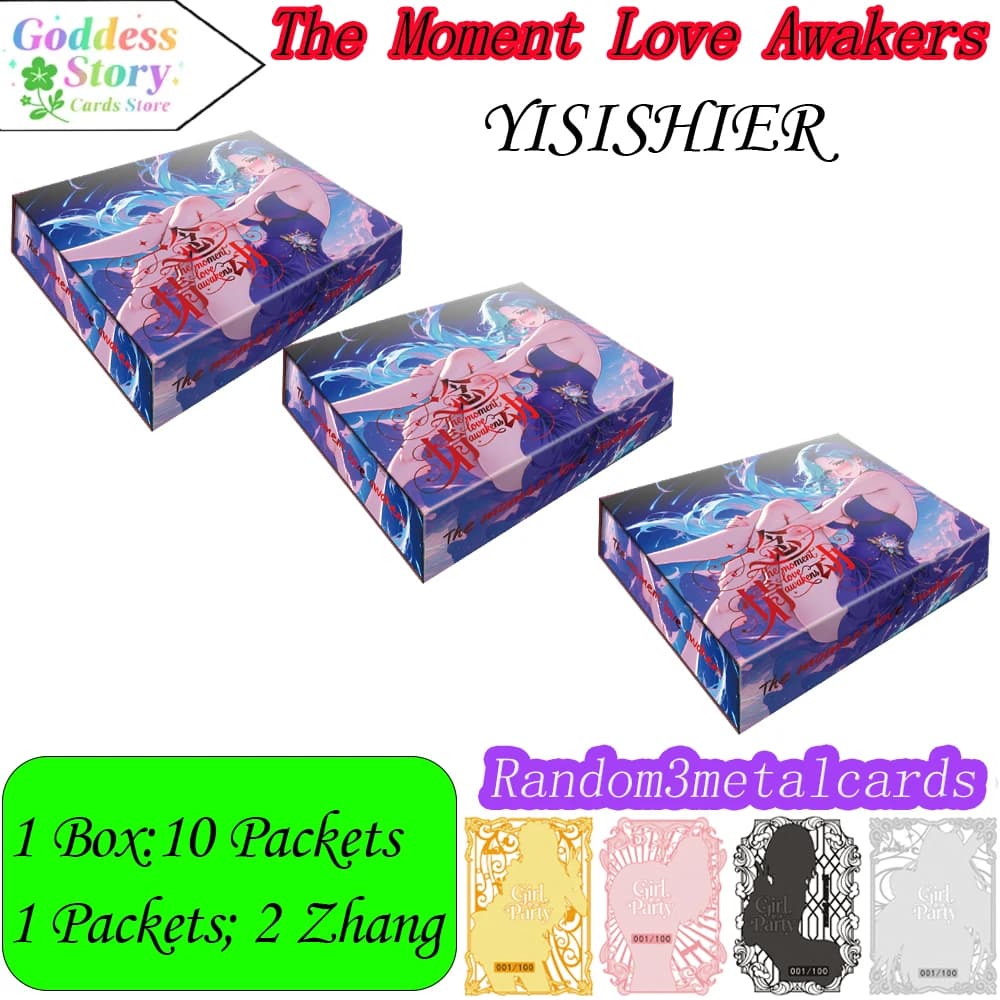 3BOX YISISHIER Meikashe The Moment Love Awakers Goddess Story Cards Waifu Booster Box CCG ACG Doujin Giocattoli e Hobby Regalo