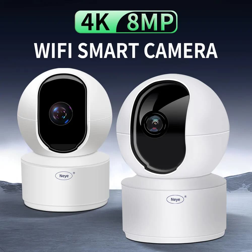 Neye 8MP 4K WiFi Telecamera di sicurezza 1080P HD Baby monitor da interno Monitoraggio automatico Audio Telecamera per visione notturna Telecamera IP PTZ