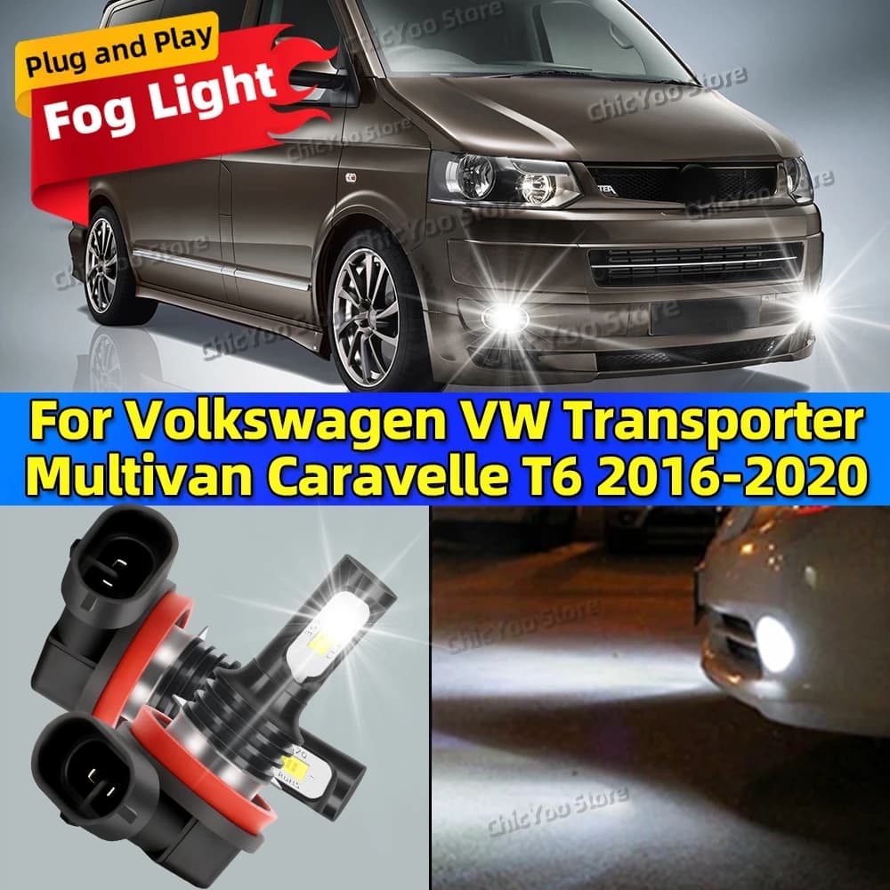 2 pezzi LED Canbus fendinebbia automatico 6000K fendinebbia per Volkswagen VW Transporter Multivan Caravelle T6 2016 2017 2018 2019 2020