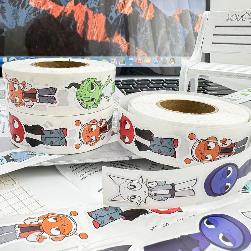 500 Pz/rotolo Del Fumetto Incredibox Sprunki Adesivo Creativo Graffiti FAI DA TE Scrapbook Laptop Skateboard Casco Decalcomania Studente adesivi
