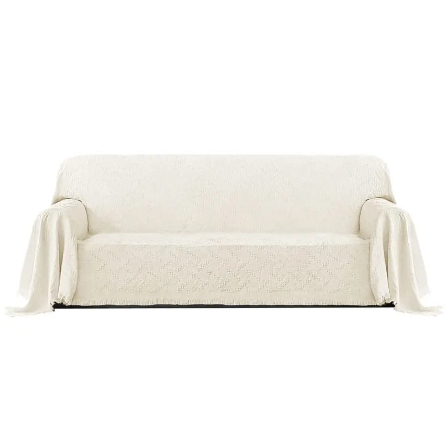 Geometric cover Jacquard, Soft and Washable, Decorative for 3-Double Sofas, Furniture Protection