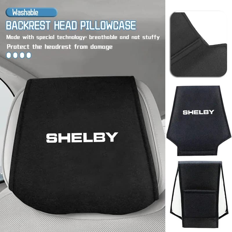Seggiolino auto poggiatesta copertura morbida anti-fouling collo cuscino protezione accessori per Mustang Shelby GT GT500 GT350 convertibile Mach-E