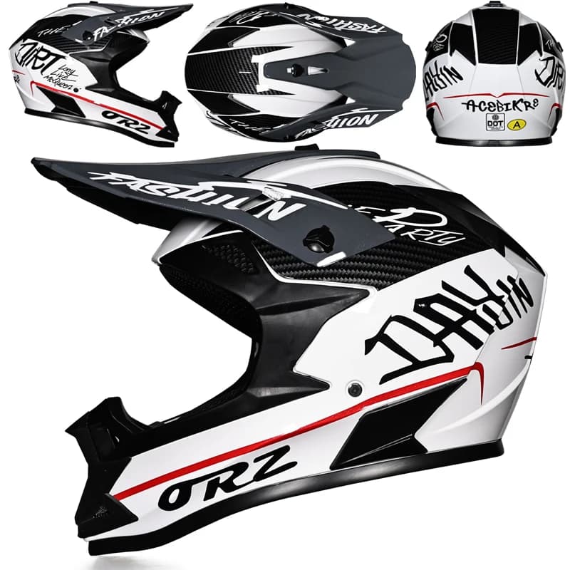 ORZ Motocross Helmet DOT Off Road Dirt Bike ATV MTB Racing Full Face Motorcycle Helmet