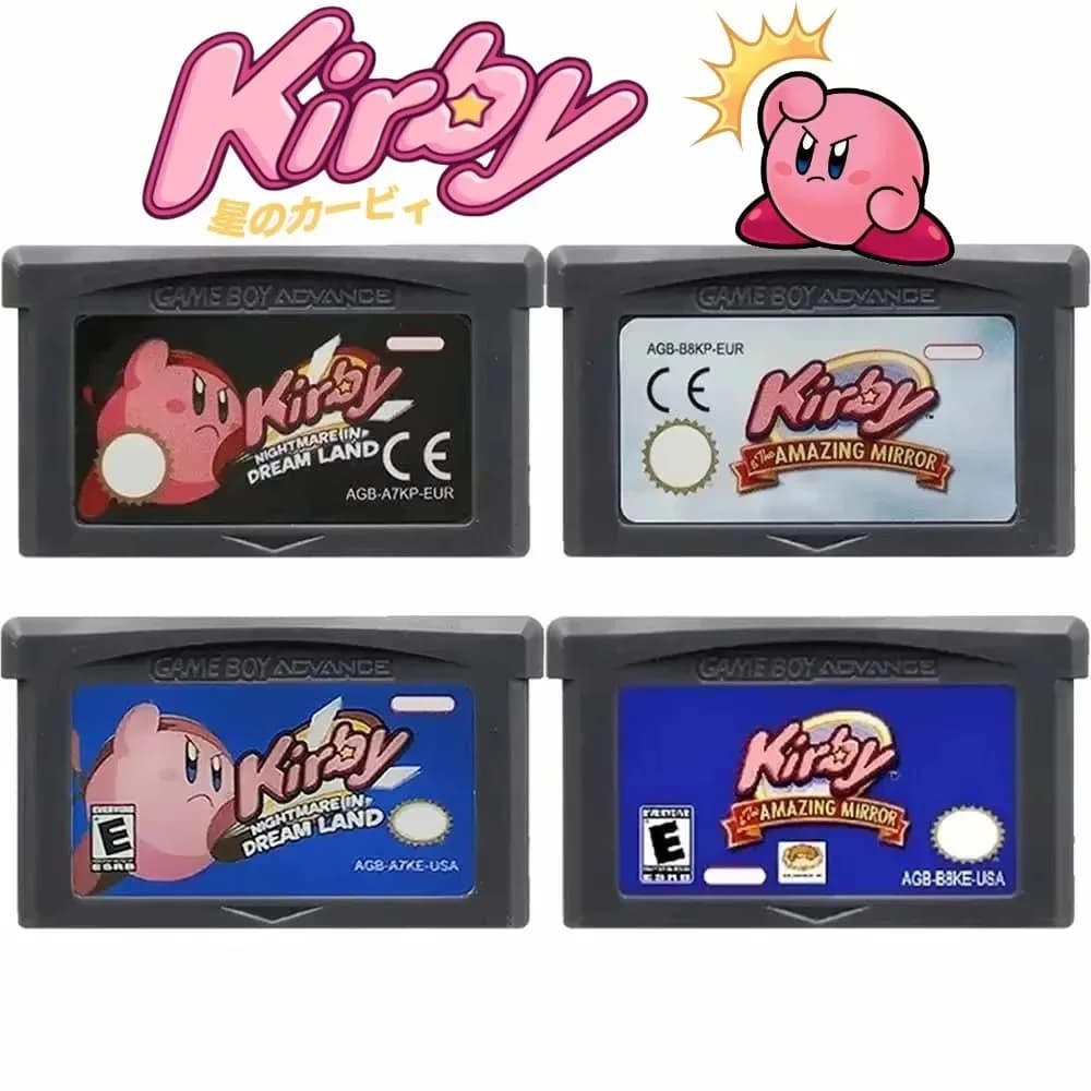 Per GBA NDS GBA Kirby Cartuccia di gioco Console per videogiochi a 32 bit Versione inglese Incredibile specchio Nightmare in Dream Land gioco
