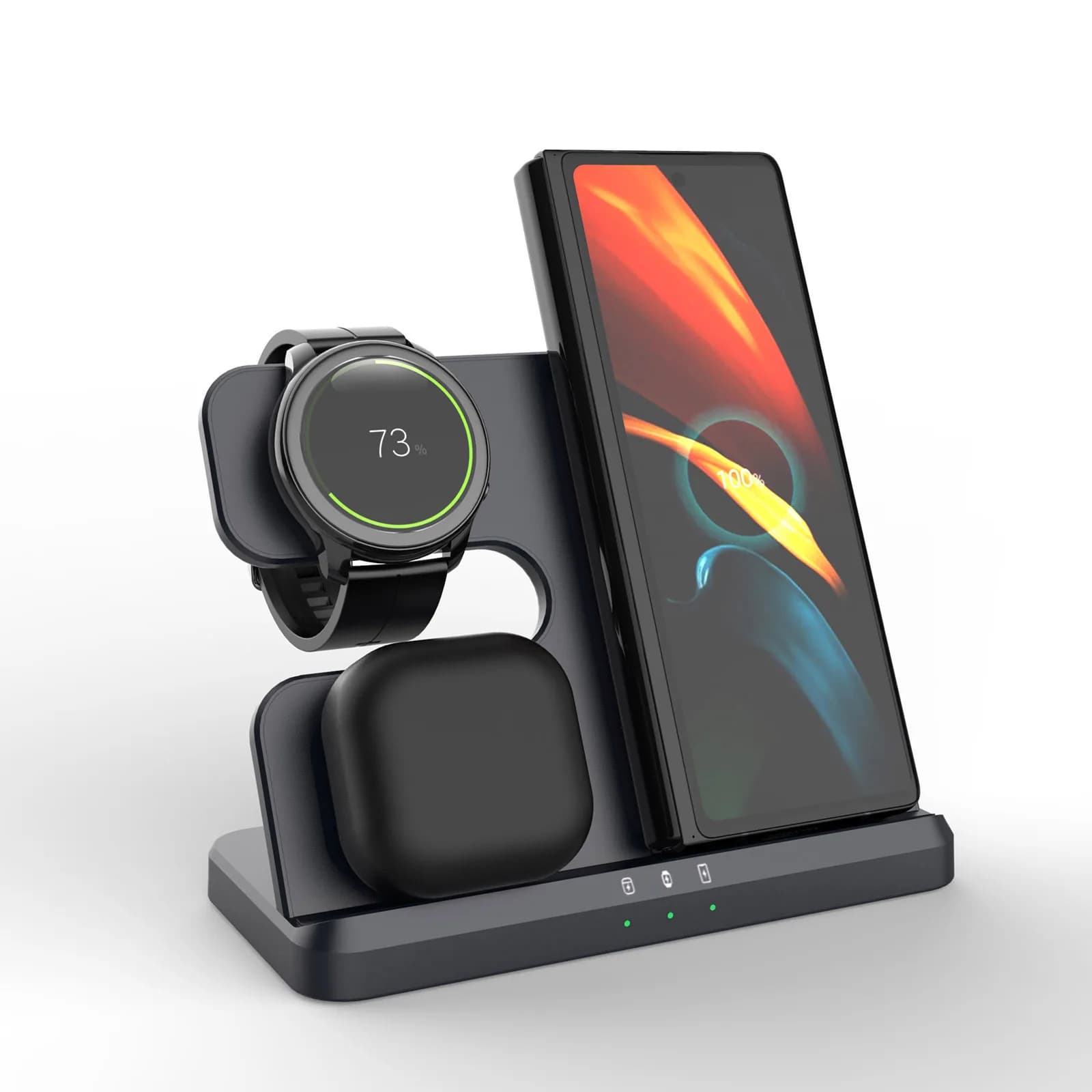 3 wireless charger in 1 dock support for Samsung Galaxy S24 S23 S22 Buds 2/3 Pro Galaxy watch 7 6 induction fast charging station