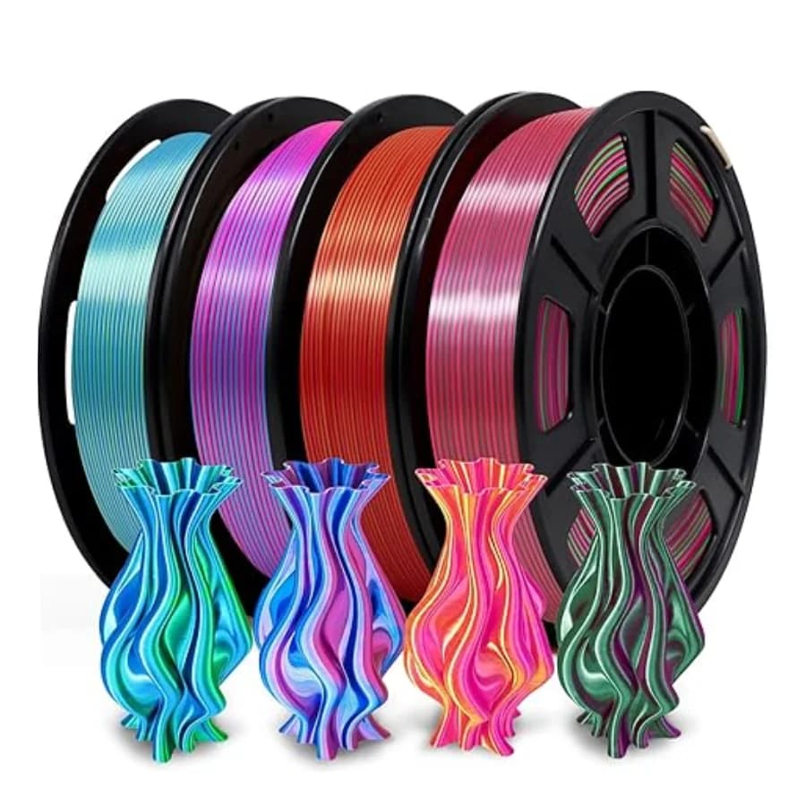 EasyThreed 3D Printer Filament Double Color PLA 1 kg Silk Filament PLA 1,75 mm 3D Printing Materials Plastic Filament 250gx4 Packaging