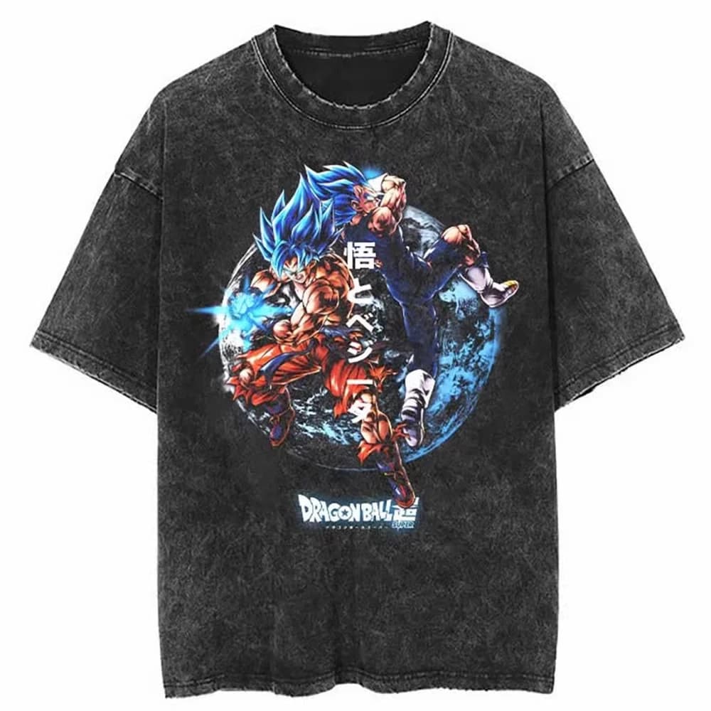 T-Shirt Unisex Collezione Dragon Ball Estate 2026 in Cotone Casual Streetwear con Stampa Anime Tendenza Y2K