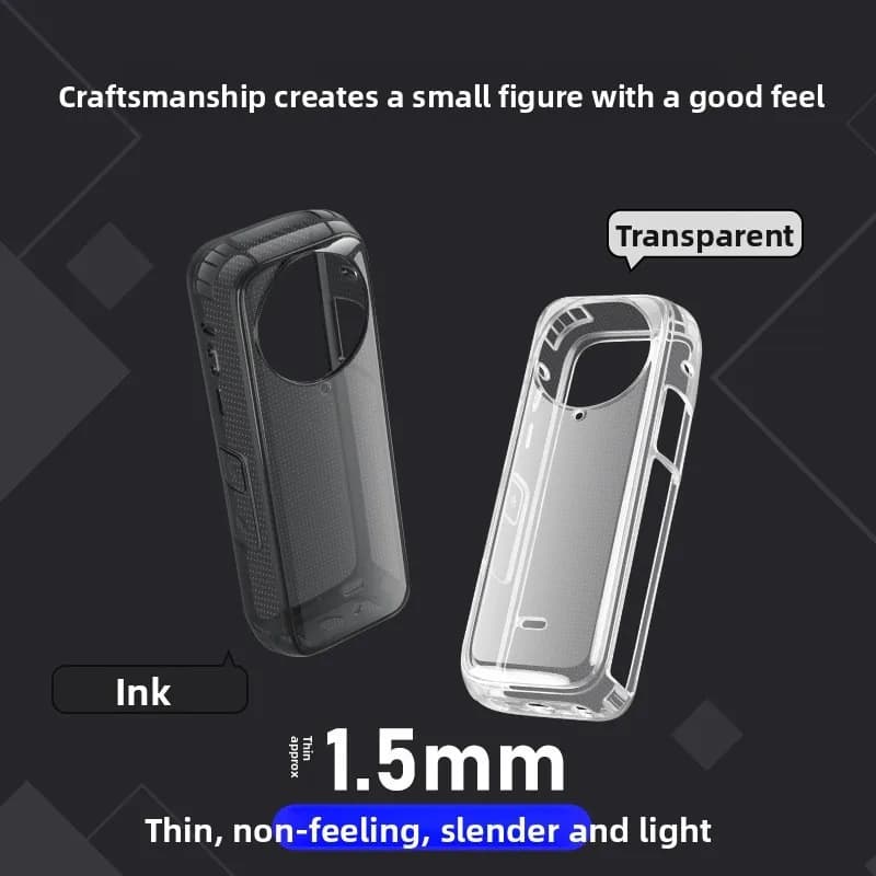 Transparent Protective Case For Insta360 X4 Anti-Scratch All-around Protector Soft TPU Cover For Insta 360 X 4 Accessories