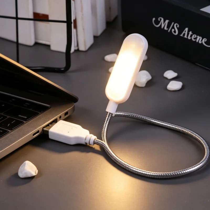 Mini luce LED USB da 1 pezzo, 6 LED, luce da lettura flessibile, lampada da lettura portatile, luce notturna per power bank, laptop, notebook, PC, computer