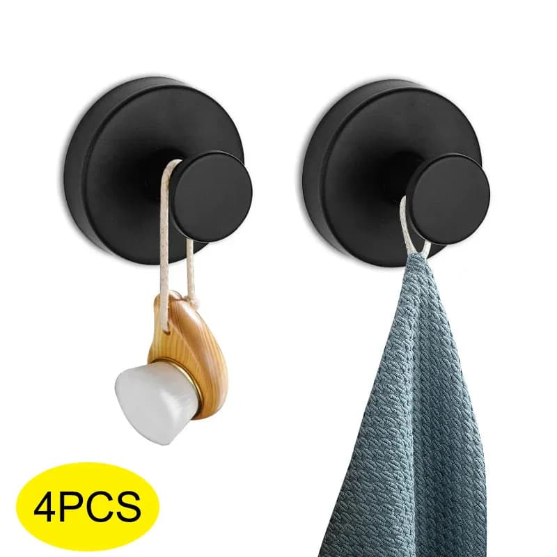 1/2/4 pezzi ganci a ventosa sottovuoto in acciaio inossidabile senza foratura portasciugamani con gancio per accappatoio per accessori per la casa del bagno della cucina
