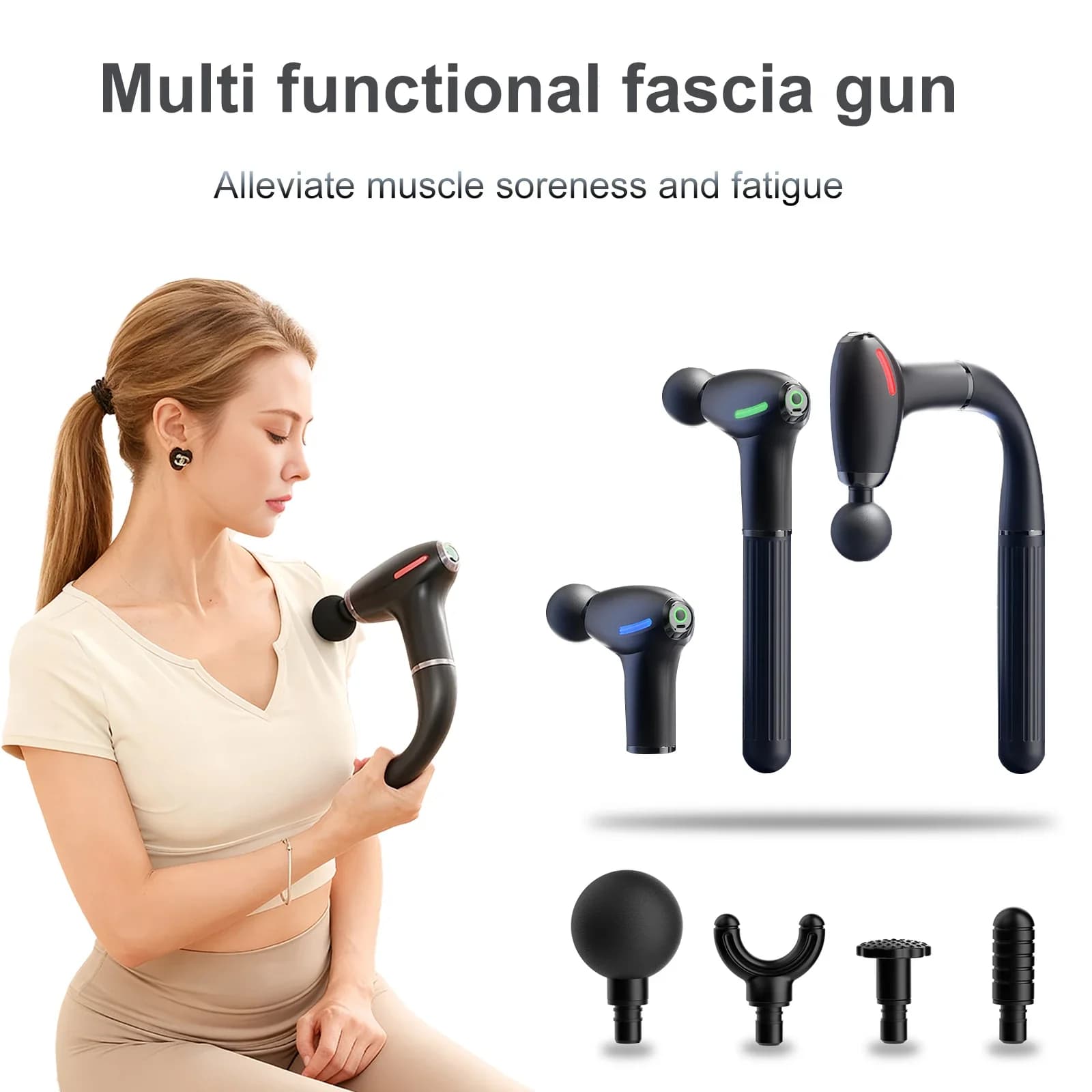 Mulit functional stripper with extended handle Percussion back massager for muscle relaxation Back body massage