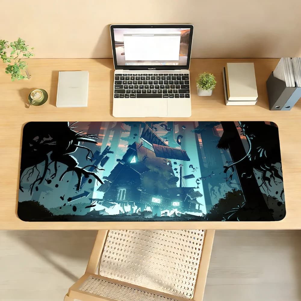 Tappetino per Mouse Anime G-GravityES F-Falls, Antiscivolo con Bordo Bloccato, Accessori per PC e Laptop, Tappetino da Scrivania in Gomma, Tastiera Grande XXL per Ufficio e Giochi