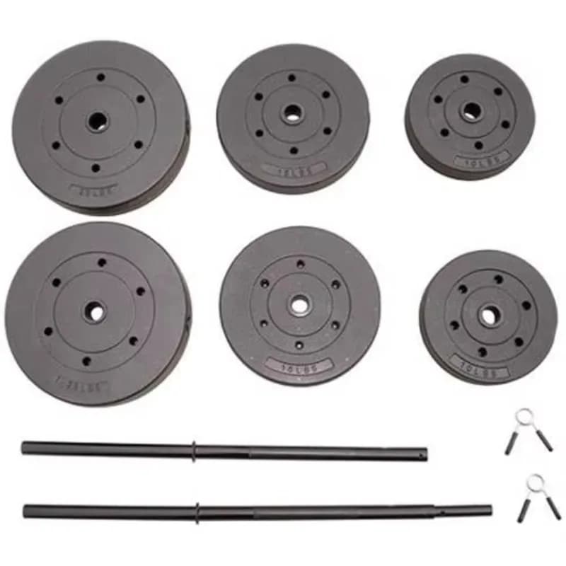100 LBS Adjustable Barbell & Dumbbell Set Standard Weight Lifting Home Gym Equipment