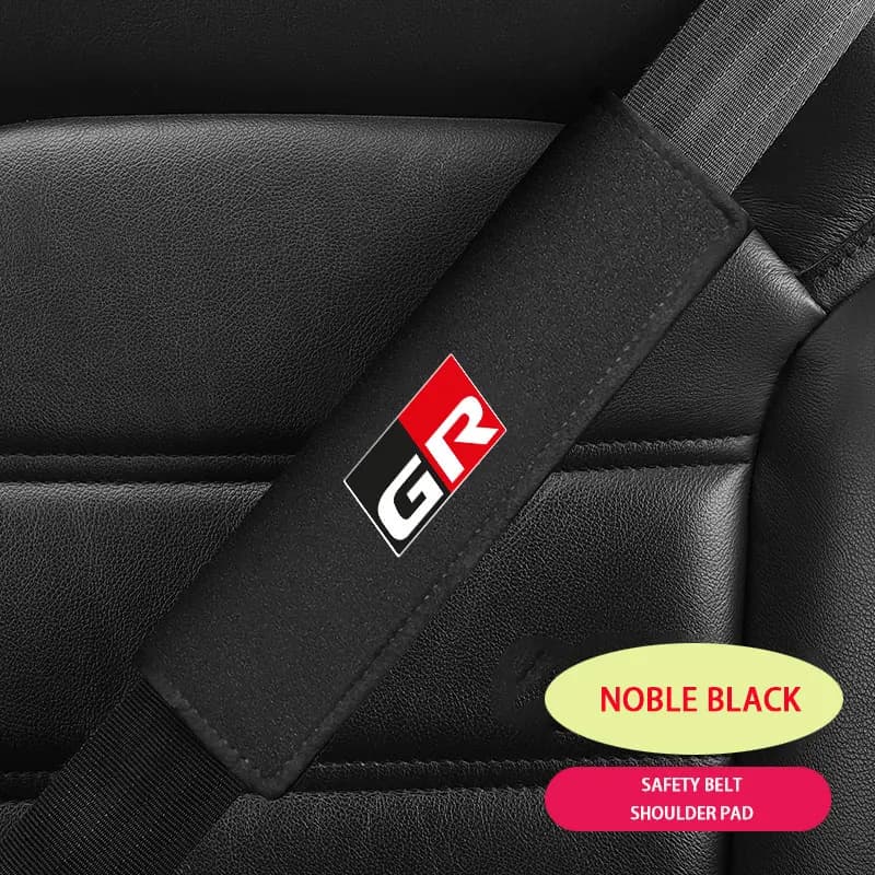 Pop Car Styling Covers Safety Belt Suede Safety Belt Shoulder Belt Protective Pads for Toyota GR GAZOO RACING RAV4 Car Accessories