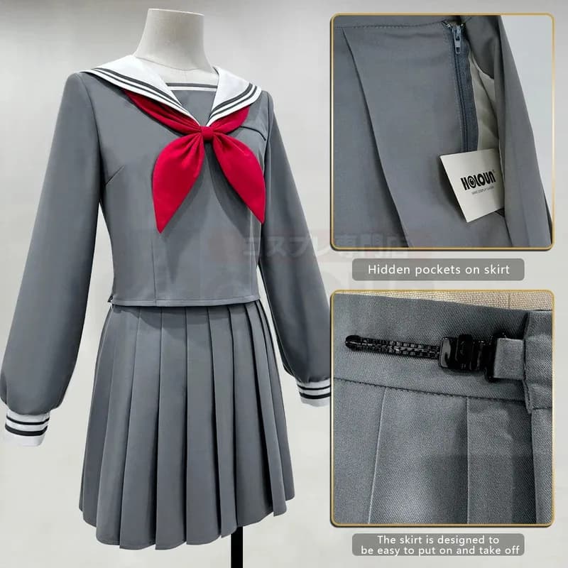 Progetto Sekai PJSK Stage Azusawa Kohane Hoshino Ichika Uniforme da marinaio Costume cosplay Top Gonna Papillon Quotidiano Wea4;v'5,f;6.j;8'