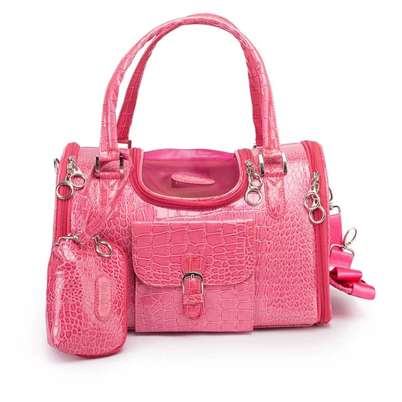 Portable Dogs carrier Pet Cat Shoulder Handbag Car Seat Control Nonslip Dog Carriers Safe Small Dog Leather carrier Chihuahua