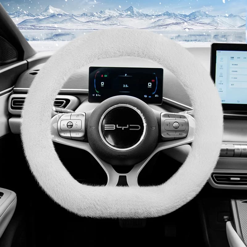 Suitable for long slide cover in byd plush, autumn and winter warm non-slip cover for Song Plus Atto 3 Dolphin Seagull Sealion 7 Qin Plus Shark 6 Emax 7 E6 T3 and other models
