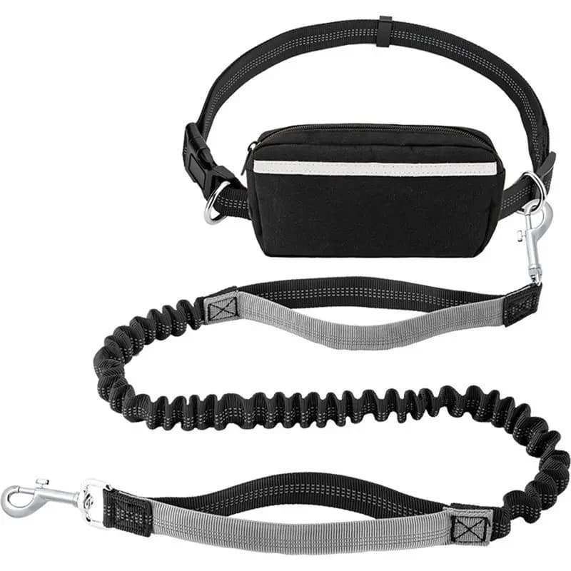 ABGG-Multifunctional Sports Waist Bag For Dog For Pet Walking Leash Extended Adjustable Hand Free Design