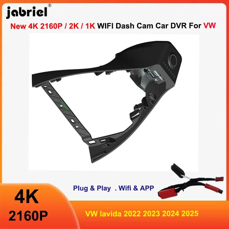 Dash Cam WIFI 4K 2160P 2K Plug and Play for Volkswagen VW Lavida 2022 2023 2024 2025, Camera for Auto 4K, Recorder DVR