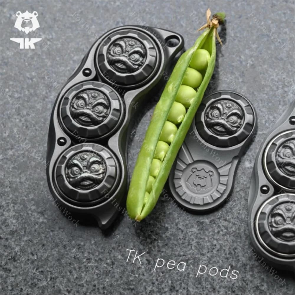 TKEDC zirconio Pea Pod magneti meccanici Metal Figet Spinner Gyro Slider Fidget giocattoli per adulti