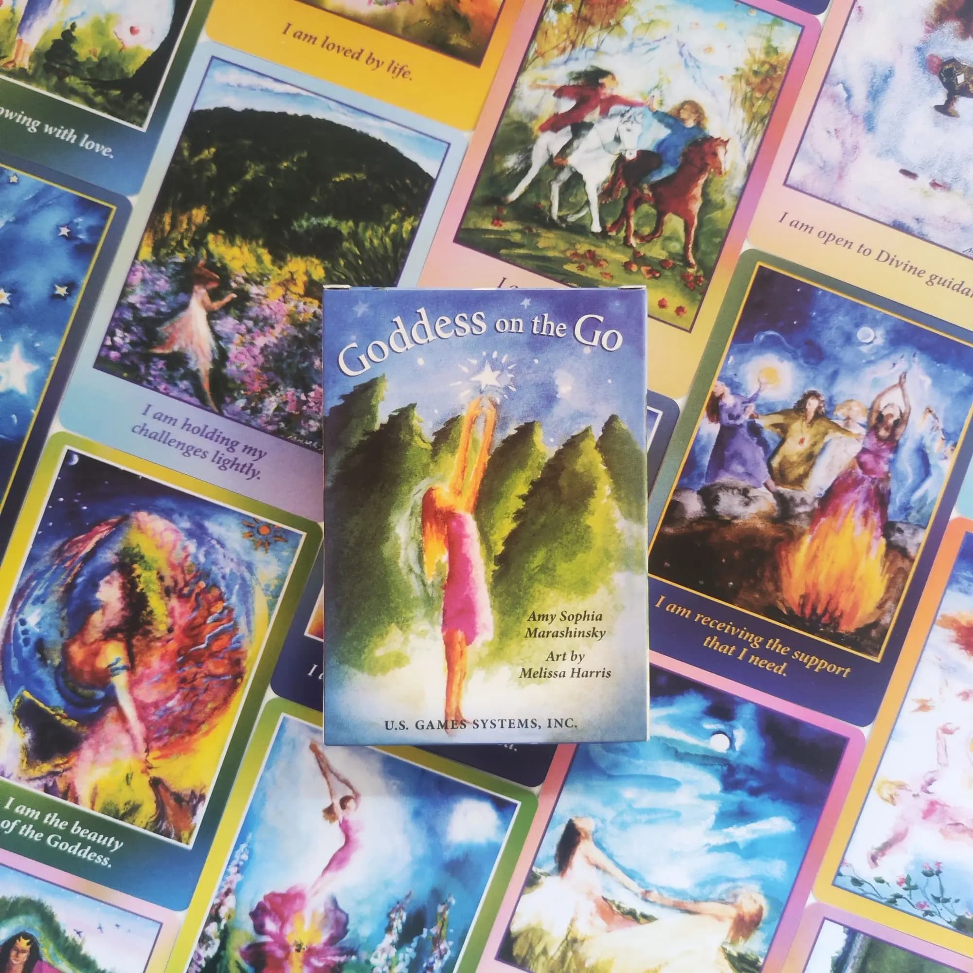 Dea on the Go 33 pezzi Carte Versione inglese Mazzo di tarocchi Divinazione Festa Divinazione Edizione Mazzo Giochi da tavolo
