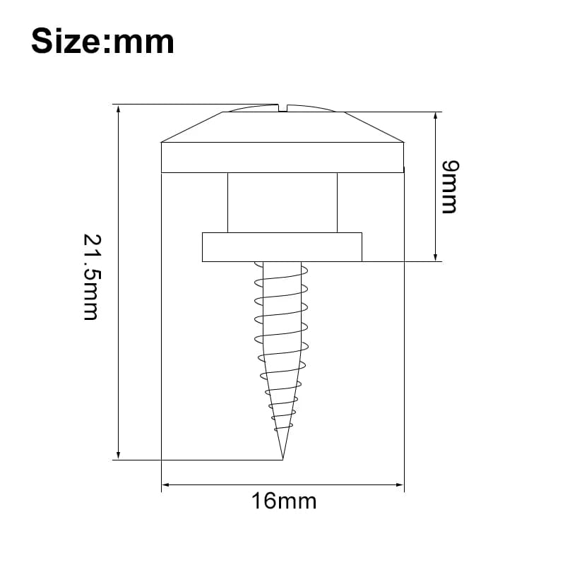 10 Pezzi Fermacorda in Metallo per Chitarra 16x9mm, Bloccacorda per Basso e Ukulele con Vite, Accessori Musicali Cromati