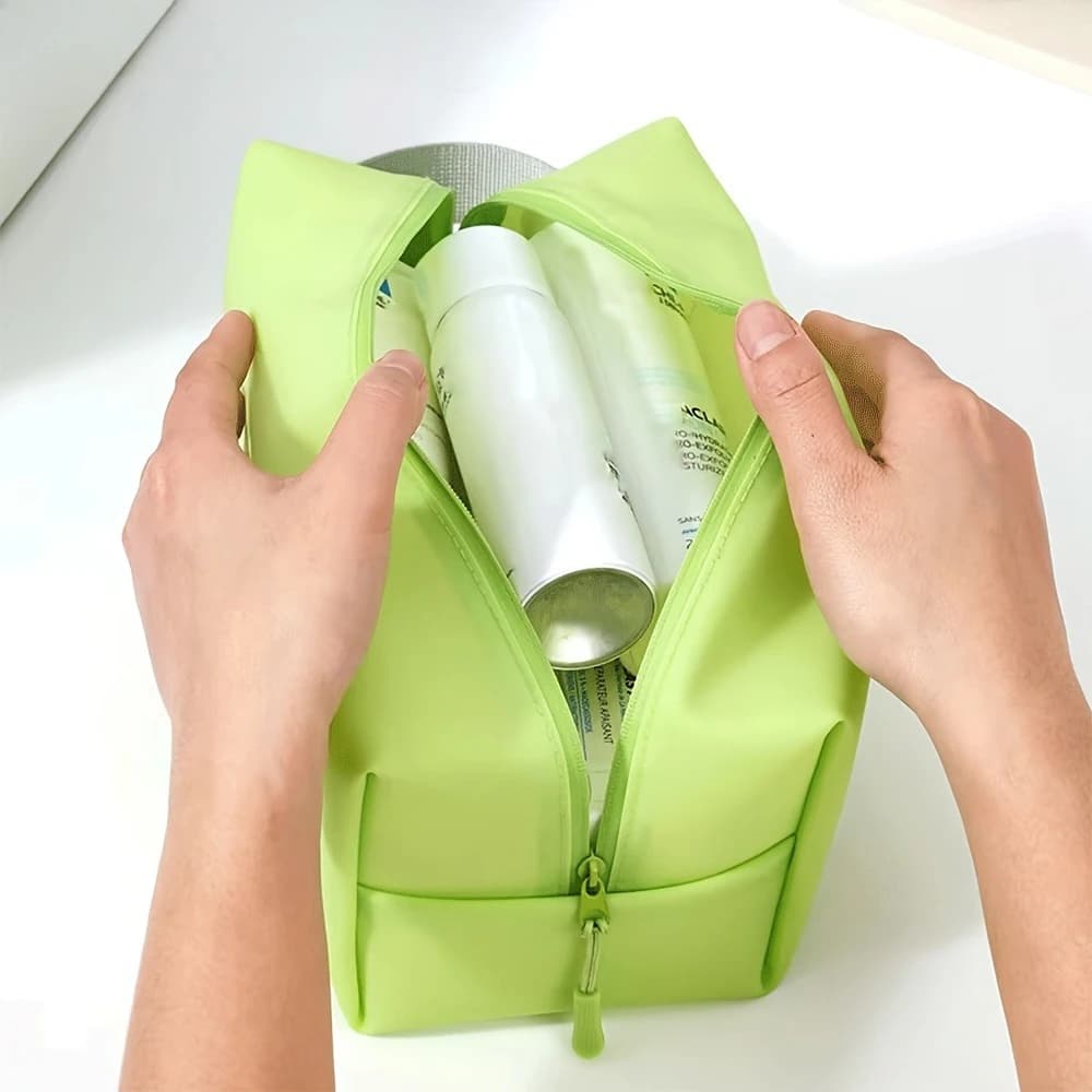 Borsa da toilette multifunzionale con scomparti | Borsa per occhiali da nuoto con separazione per oggetti bagnati e asciutti, leggera/pieghevole, per il trasporto in viaggio