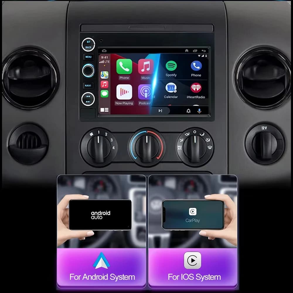 Android 14 Car Stereo Radio Multimedia GPS Navigation For Ford F150/F250 2004 - 2014 For CarPlay Android Auto FM/RDS WiFi/SWC