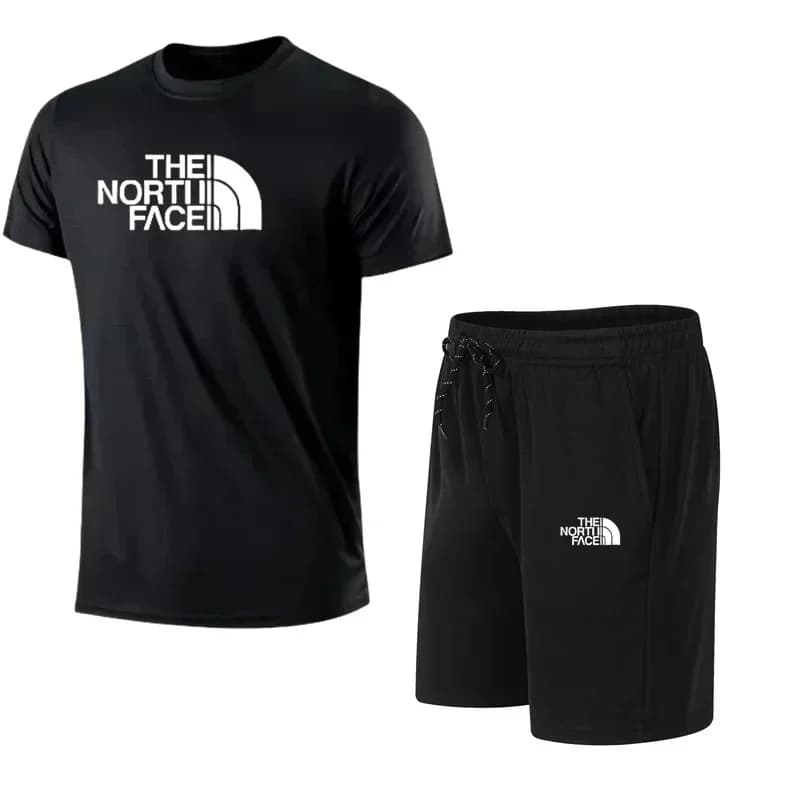 Men's Sporty Complete 2026 New Set 2 Pieces Sleeve T-shirt Court and Pants Fashion Casual Sports Clothing for Running and Running Open